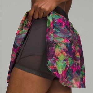 Lululemon Court Rival High Rise Skirt in Vivid Floral Tone.